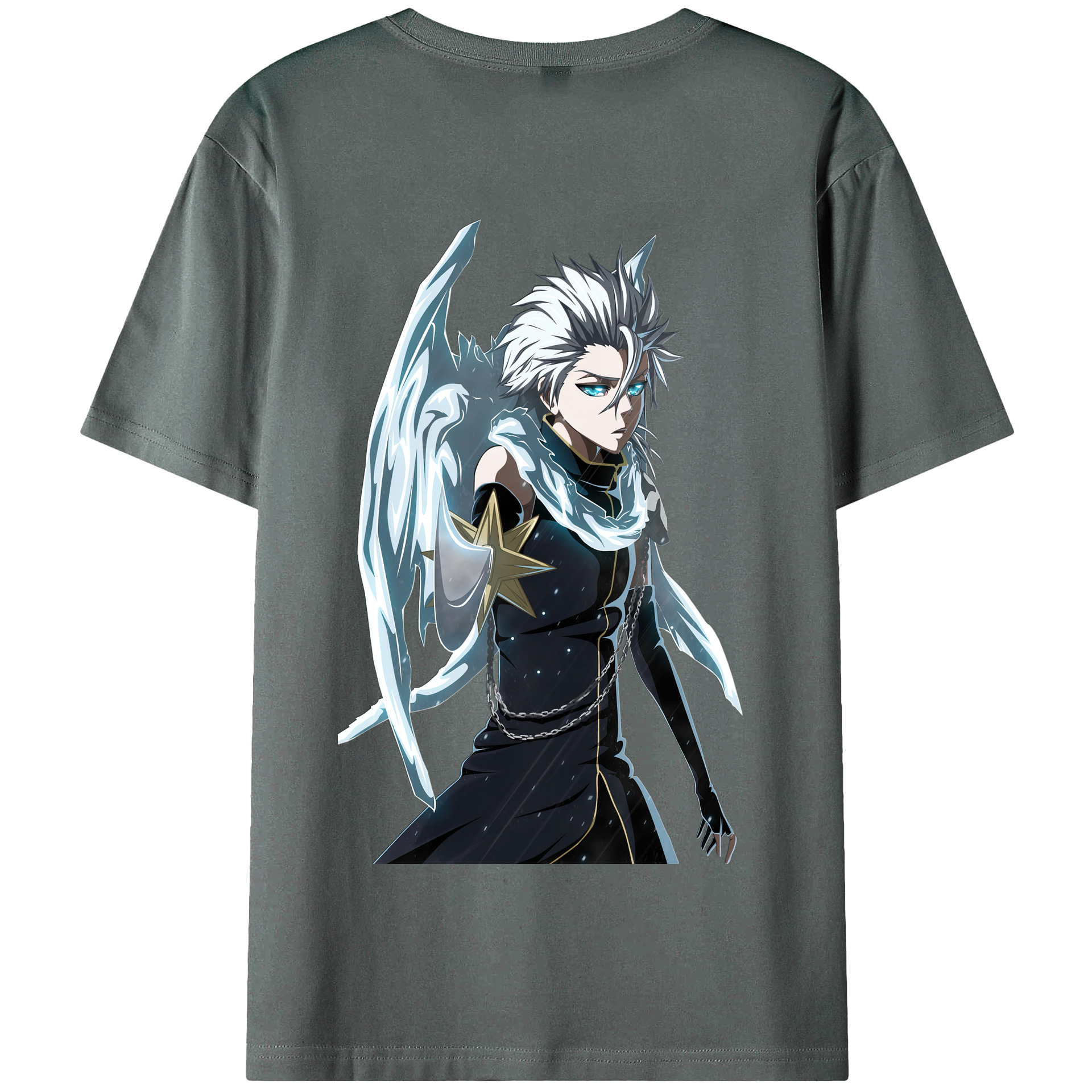 （画像用） ブリーチ 日番谷冬獅郎（ひつがや とうしろう） BLEACH Hitsugaya Toushirou 綿100％半袖Tシャツ（背面プリント）